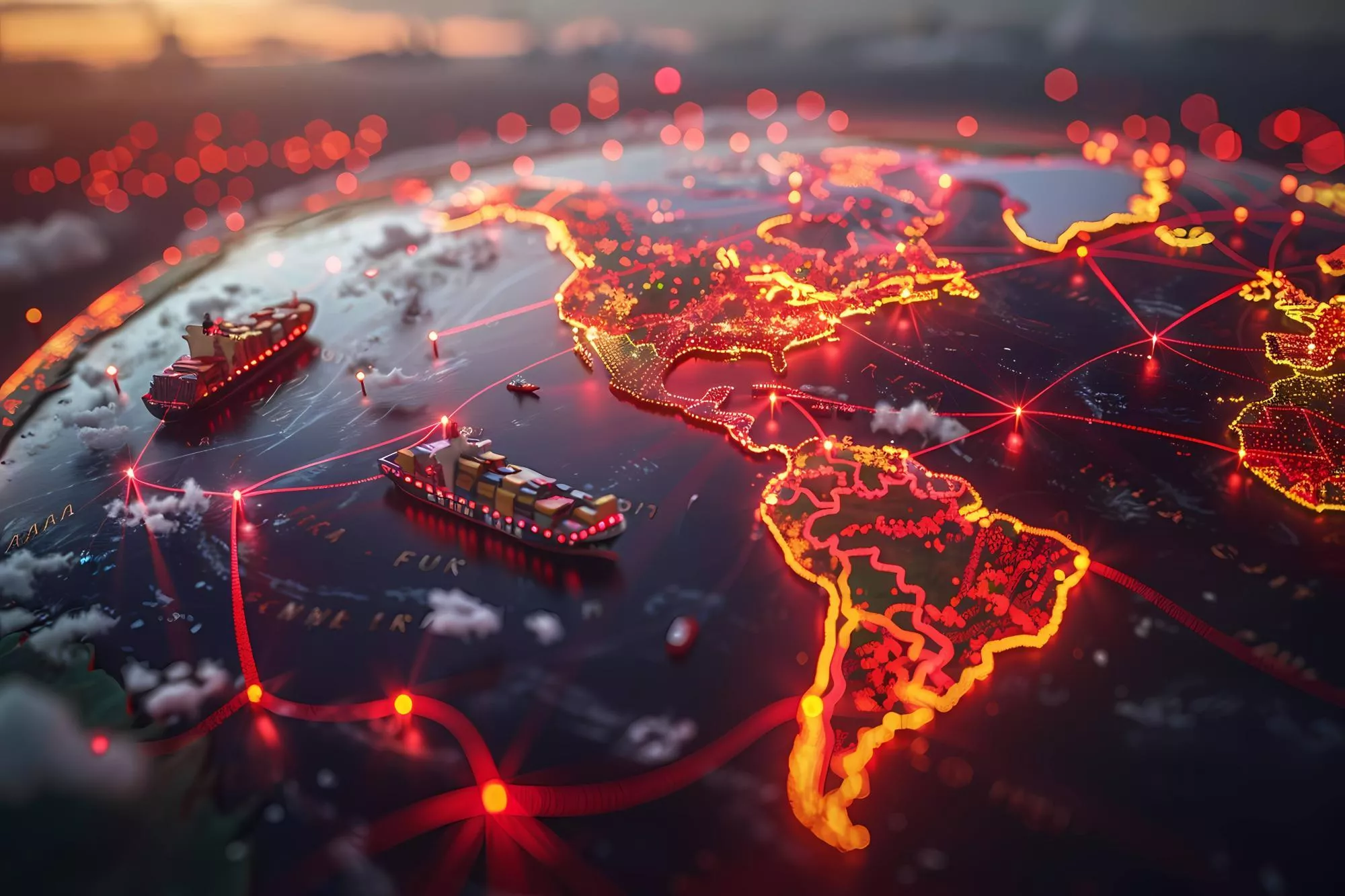 Technological futuristic holograms logistics means transport 1